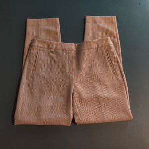 Classy Adrianna Papell Brown/White Diamond Patterned Slacks Size 6